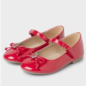 Girls Apple Bow Ballet Flats - Apple Orchard